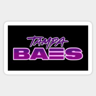 Tampa Baes Logo White Outline Magnet